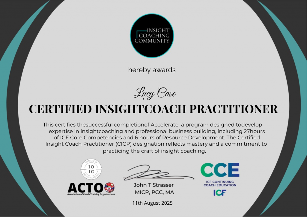 InsightCoach practitioner certificate